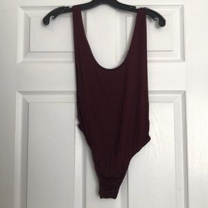 Misguided burgundy body suit